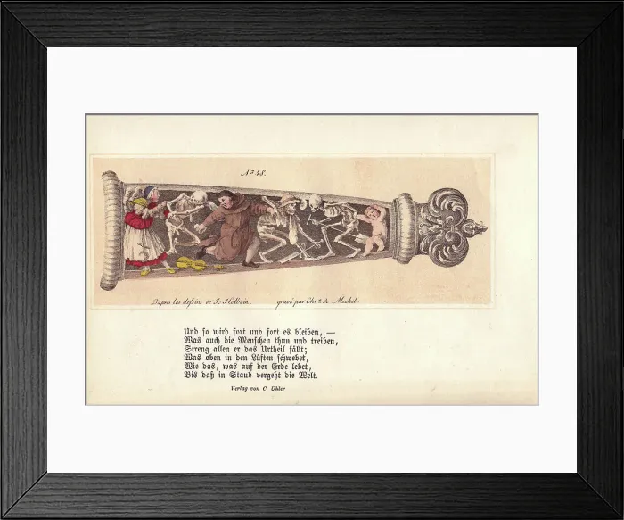 Framed Print : A design for a sheath of a dagger with Death Framed Print : A design for a sheath of a dagger with Death