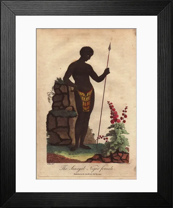 Framed Print : A woman of Senegal holding a spear Framed Print : A woman of Senegal holding a spear