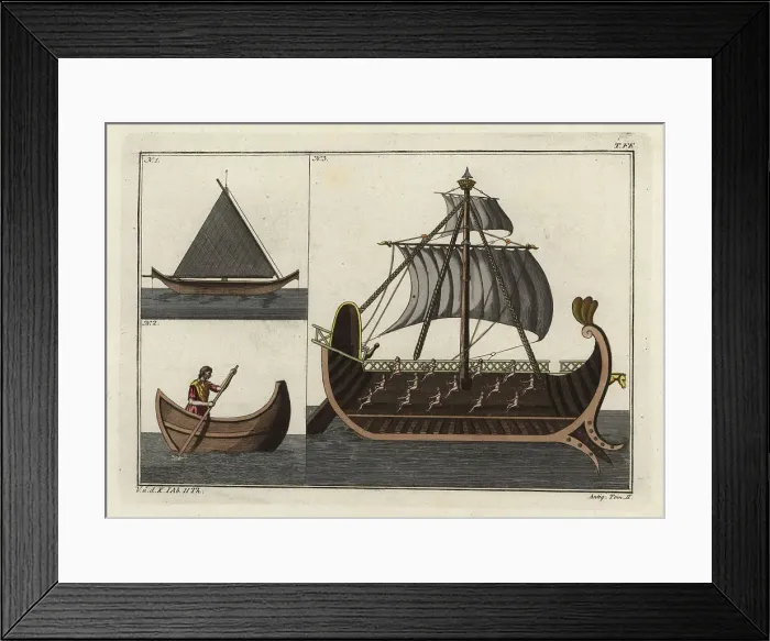 Framed Print : Egyptian and Phoenician vessels Framed Print : Egyptian and Phoenician vessels