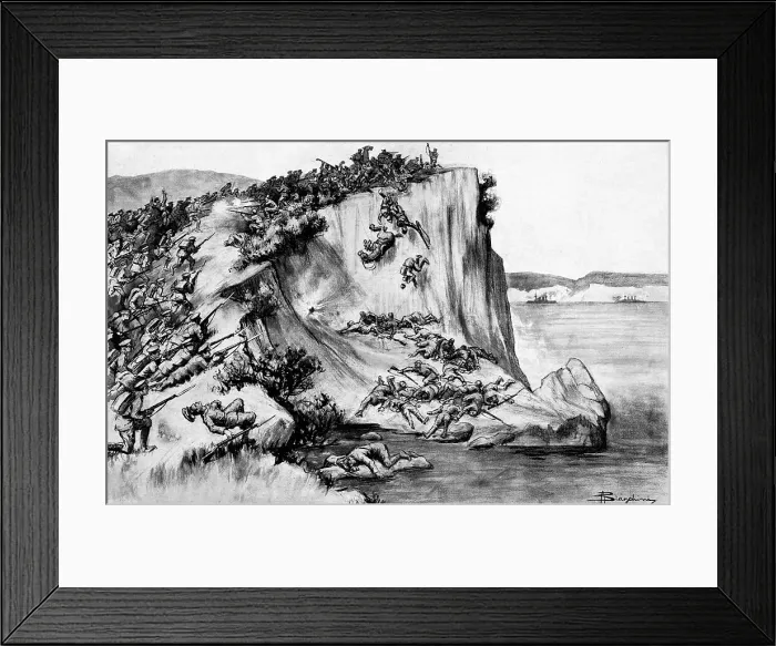 Framed Print : WW1 - Dardanelles Campaign - Australians cornering the enemy Framed Print : WW1 - Dardanelles Campaign - Australians cornering the enemy