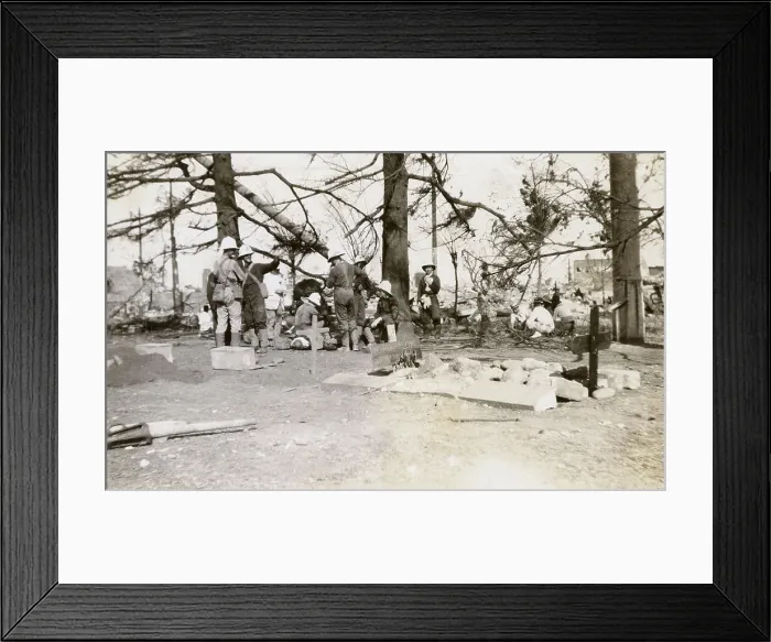 Framed Print : Burials after earthquake, Yokohama, Japan Framed Print : Burials after earthquake, Yokohama, Japan