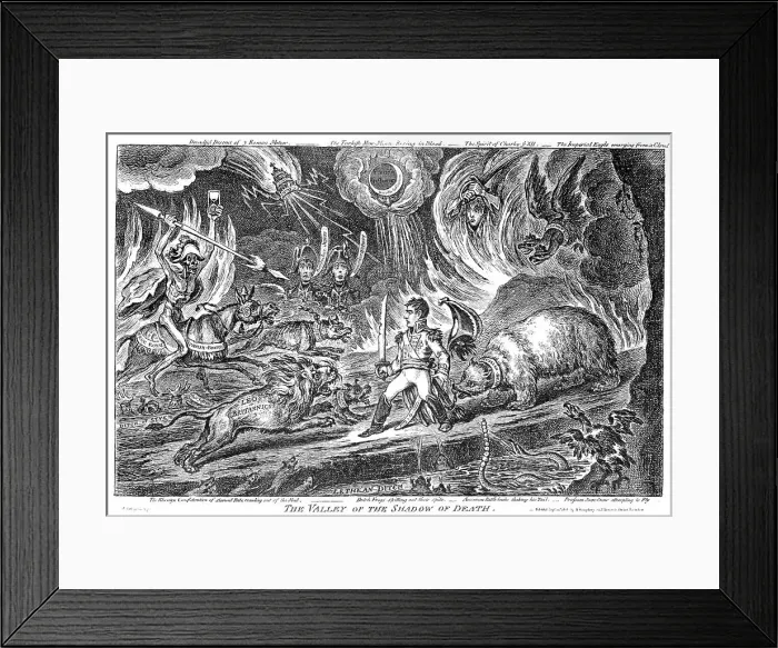 Framed Print : Cartoon, The Valley of the Shadow of Death Framed Print : Cartoon, The Valley of the Shadow of Death