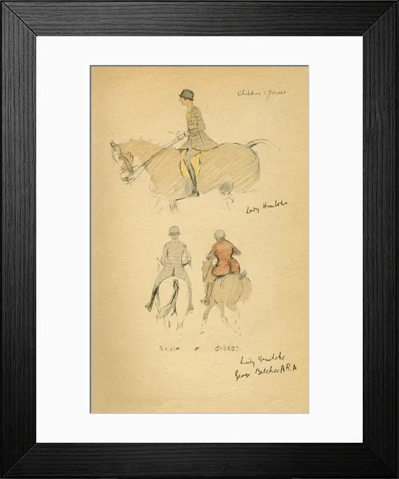 Framed Print : Sketches by Cecil Aldin, Time I Was Dead Framed Print : Sketches by Cecil Aldin, Time I Was Dead