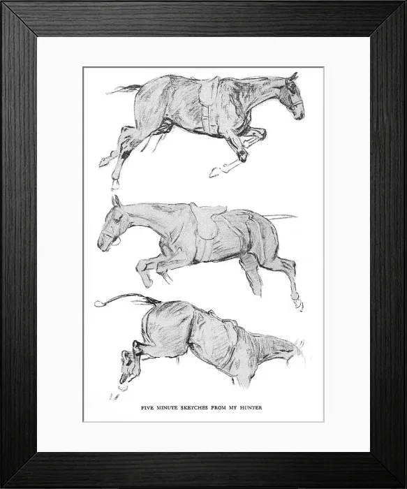 Framed Print : Sketches by Cecil Aldin, Time I Was Dead Framed Print : Sketches by Cecil Aldin, Time I Was Dead