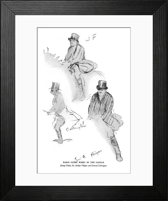 Framed Print : Sketches by Cecil Aldin, Time I Was Dead Framed Print : Sketches by Cecil Aldin, Time I Was Dead