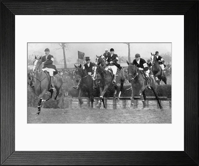 Framed Print : Cecil Aldin riding in his last point-to-point Framed Print : Cecil Aldin riding in his last point-to-point