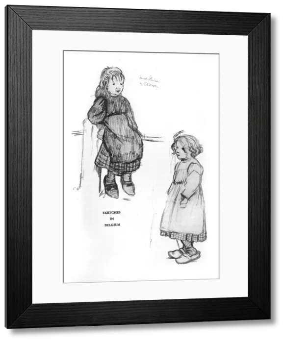 Framed Print : Sketches by Cecil Aldin, Time I Was Dead Framed Print : Sketches by Cecil Aldin, Time I Was Dead