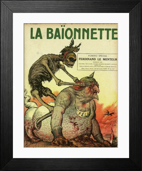 Framed Print : Front cover, La Baionnette, WW1 Framed Print : Front cover, La Baionnette, WW1