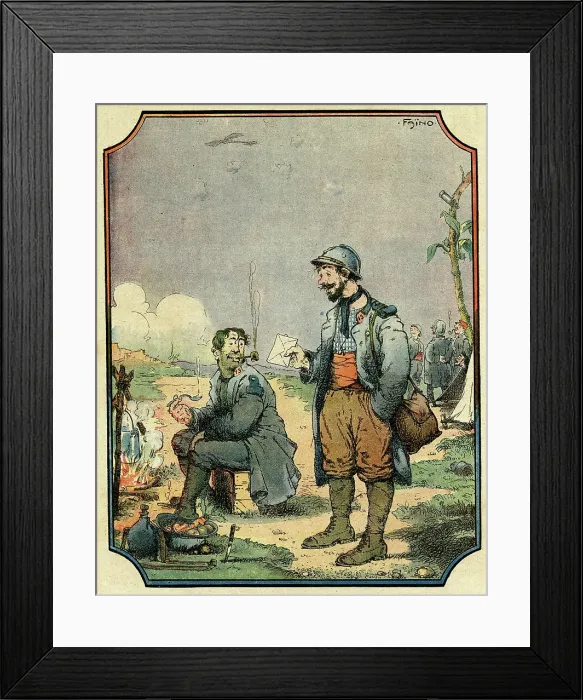 Framed Print : Cartoon, A good idea, WW1 Framed Print : Cartoon, A good idea, WW1