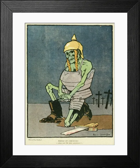Framed Print : Cartoon, Bread and Circuses, WW1 Framed Print : Cartoon, Bread and Circuses, WW1