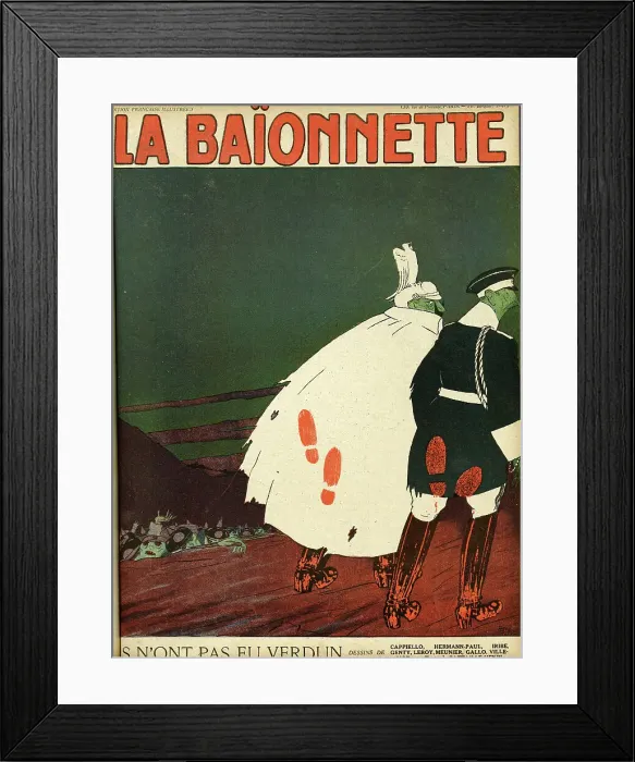 Framed Print : Front cover, La Baionnette, WW1 Framed Print : Front cover, La Baionnette, WW1