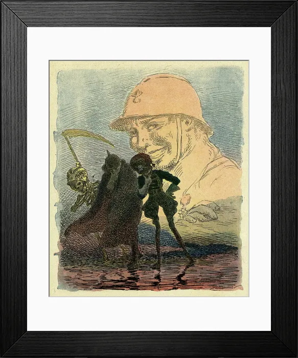 Framed Print : Cartoon, Reckoning without their host, WW1 Framed Print : Cartoon, Reckoning without their host, WW1