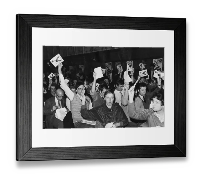 Framed Print : Communist Party members voting Framed Print : Communist Party members voting