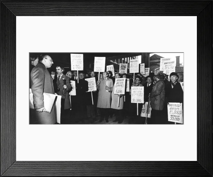 Framed Print : MPs protesting about housing cuts Framed Print : MPs protesting about housing cuts