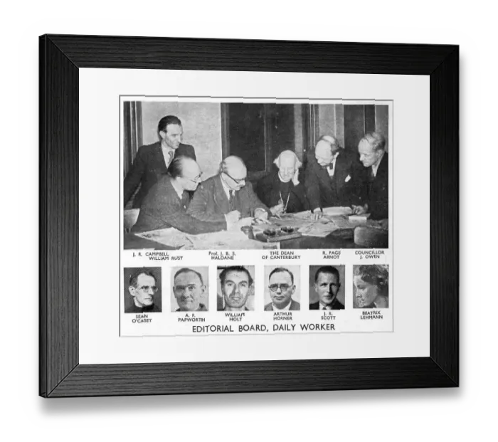 Framed Print : Editorial Board, Daily Worker newspaper, London Framed Print : Editorial Board, Daily Worker newspaper, London