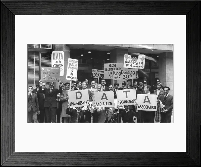 Framed Print : Members of DATA campaigning, Tothill Street, London Framed Print : Members of DATA campaigning, Tothill Street, London