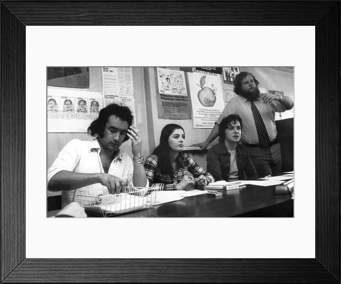 Framed Print : NUS President Charles Clarke and three colleagues Framed Print : NUS President Charles Clarke and three colleagues