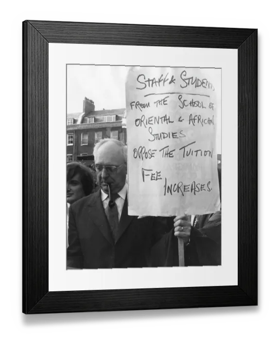 Framed Print : Staff and students campaigning against fee increases Framed Print : Staff and students campaigning against fee increases