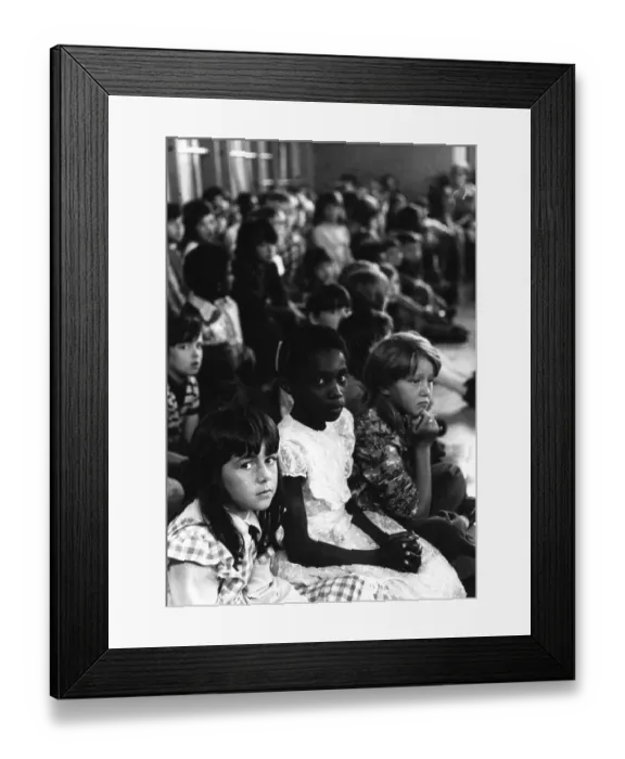 Framed Print : Children in a school hall Framed Print : Children in a school hall