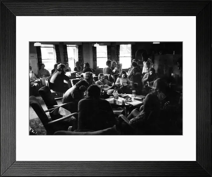 Framed Print : School teachers relaxing in a staff room Framed Print : School teachers relaxing in a staff room
