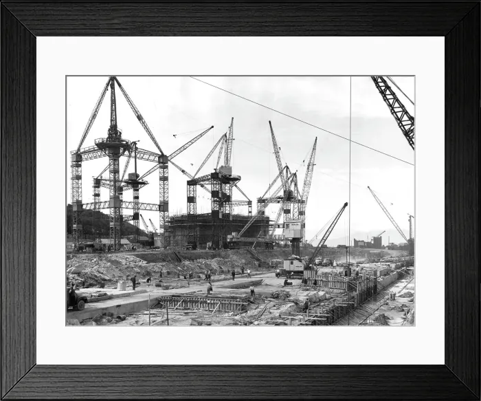 Framed Print : Foundations of Hunterston Power Station, Ayrshire, Scotland