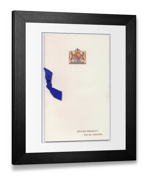 Framed Print : Christmas card, British Embassy, Rio de Janeiro, Brazil Framed Print : Christmas card, British Embassy, Rio de Janeiro, Brazil