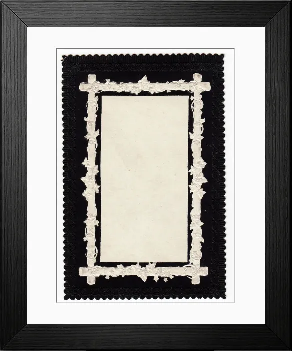 Framed Print : Embossed Victorian mourning card Framed Print : Embossed Victorian mourning card