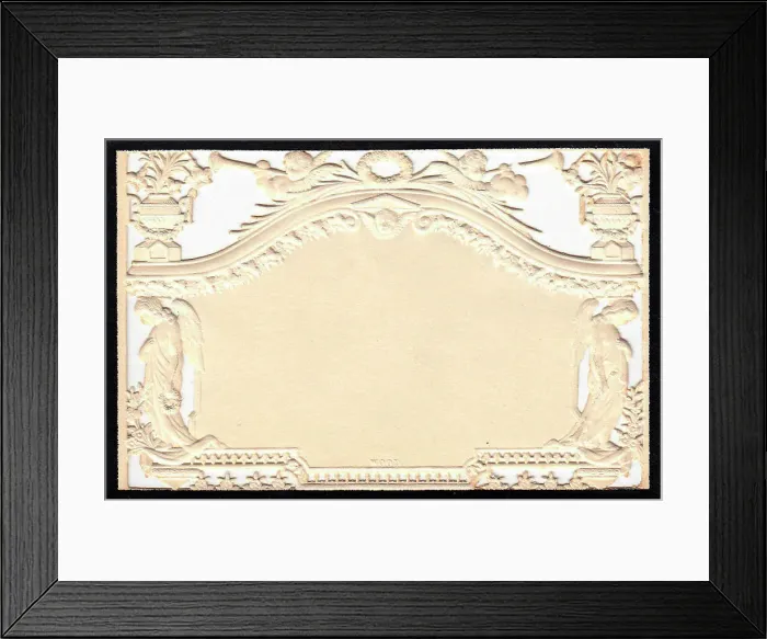 Framed Print : Embossed Victorian mourning card Framed Print : Embossed Victorian mourning card