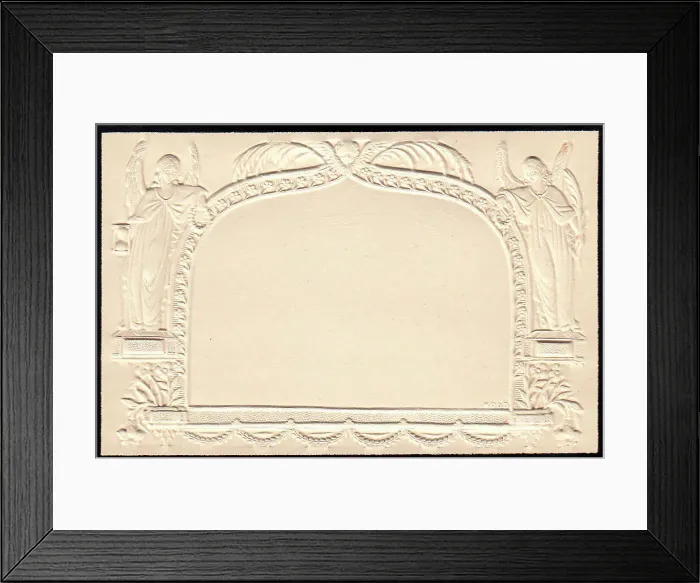 Framed Print : Embossed Victorian mourning card Framed Print : Embossed Victorian mourning card