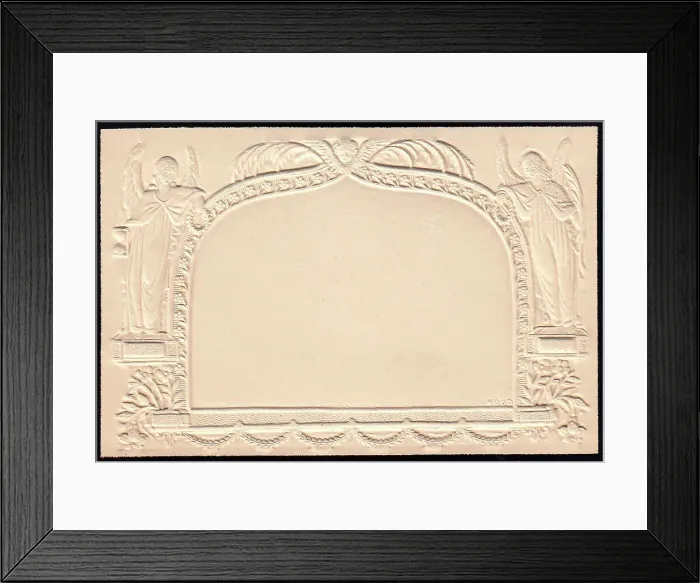 Framed Print : Embossed Victorian mourning card Framed Print : Embossed Victorian mourning card
