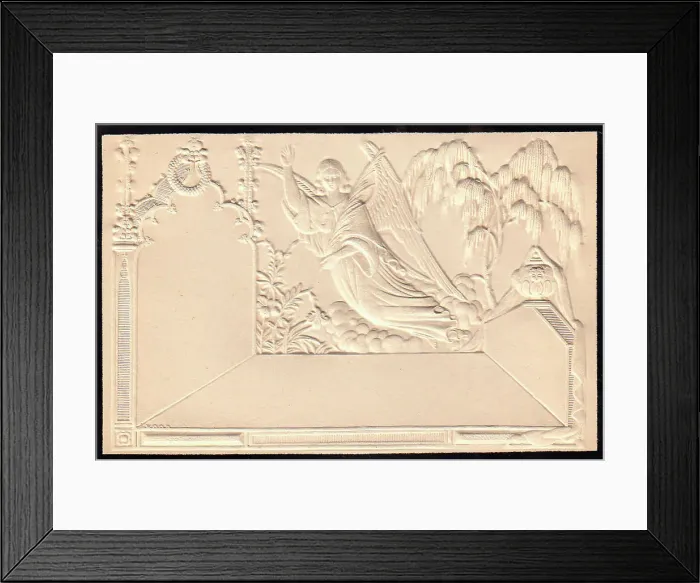 Framed Print : Embossed Victorian mourning card Framed Print : Embossed Victorian mourning card
