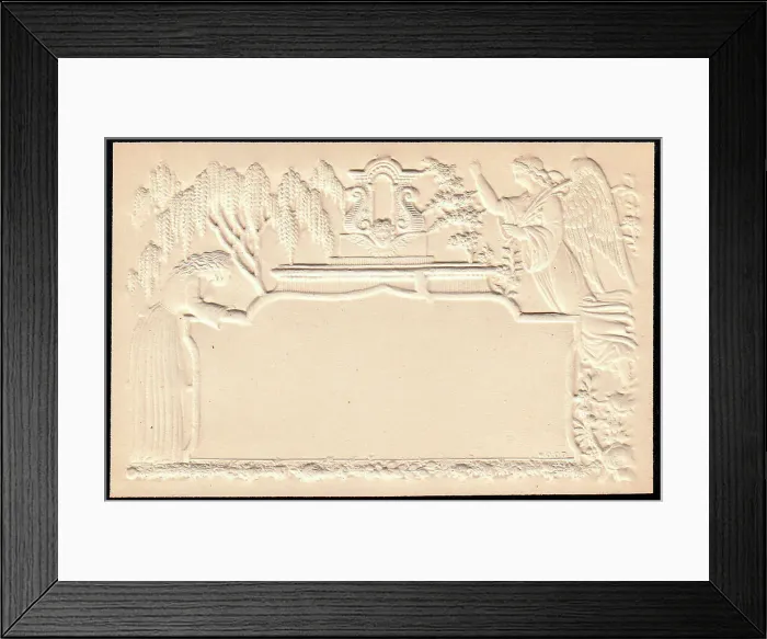 Framed Print : Embossed Victorian mourning card Framed Print : Embossed Victorian mourning card