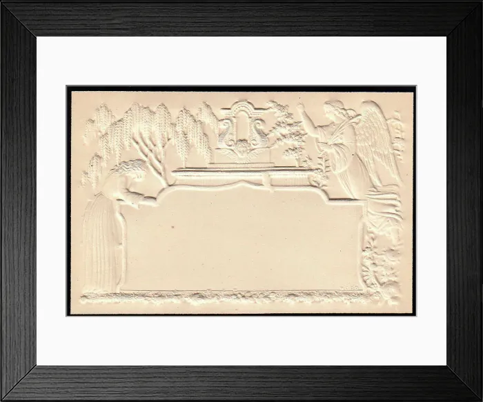 Framed Print : Embossed Victorian mourning card Framed Print : Embossed Victorian mourning card
