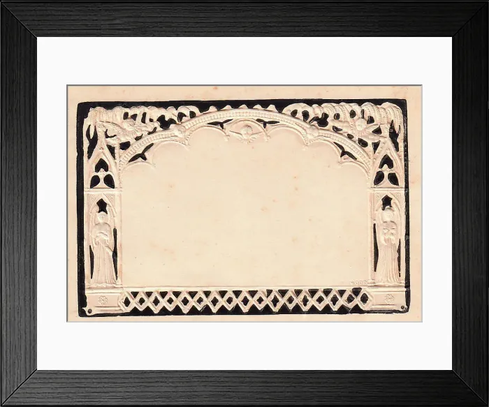 Framed Print : Embossed Victorian mourning card Framed Print : Embossed Victorian mourning card