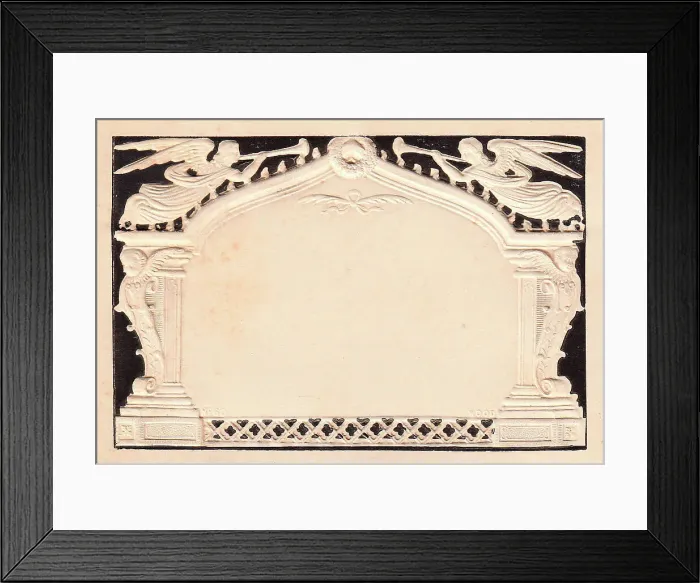Framed Print : Embossed Victorian mourning card Framed Print : Embossed Victorian mourning card