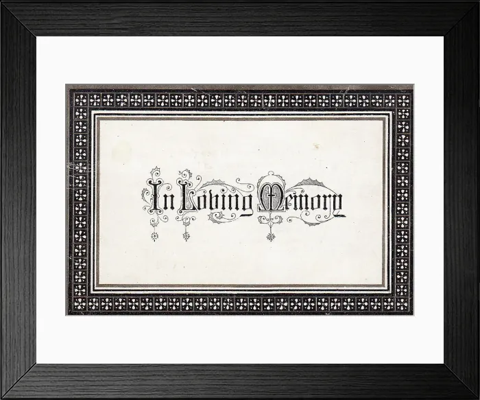 Framed Print : Victorian Death Bereavement Mourning White Black Framed Print : Victorian Death Bereavement Mourning White Black