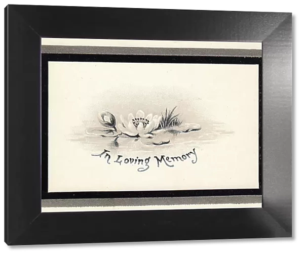 Victorian mourning card, In Loving Memory