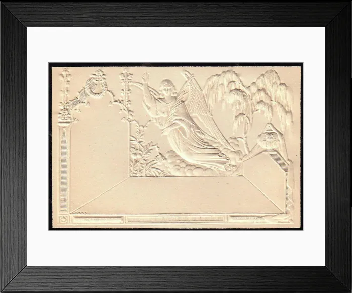 Framed Print : Embossed Victorian mourning card Framed Print : Embossed Victorian mourning card