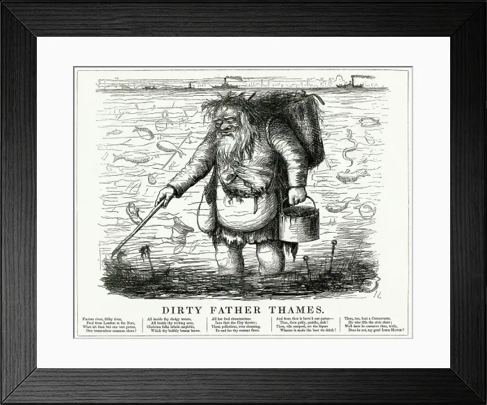 Framed Print : Dirty Father Thames 1848 Framed Print : Dirty Father Thames 1848