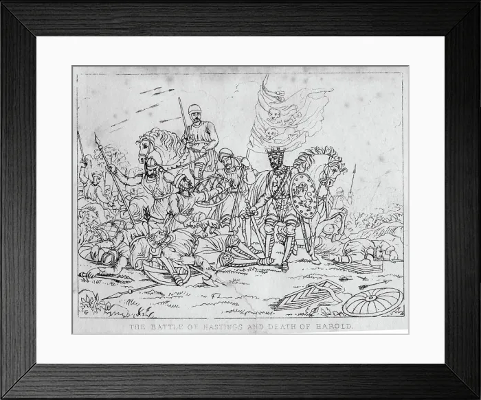 Framed Print : Battle of Hastings, Death of King Harold Framed Print : Battle of Hastings, Death of King Harold