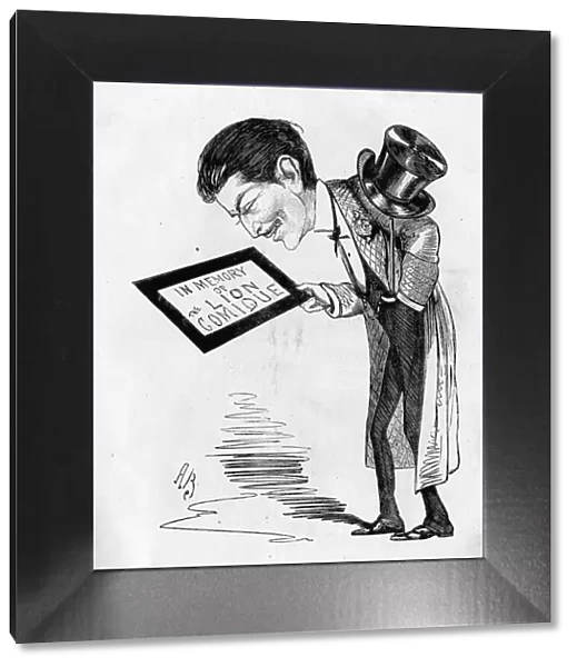 Caricature of George Leybourne, music hall singer