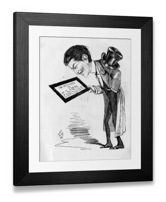 Framed Print : Caricature of George Leybourne, music hall singer Framed Print : Caricature of George Leybourne, music hall singer