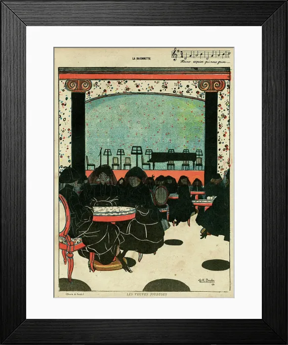 Framed Print : Cartoon, The Merry Widows, WW1 Framed Print : Cartoon, The Merry Widows, WW1