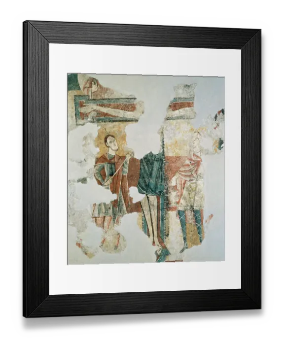 Framed Print : Romanesque Art. Spain. Crucifixion'. Mural Painting. Saint Framed Print : Romanesque Art. Spain. Crucifixion'. Mural Painting. Saint