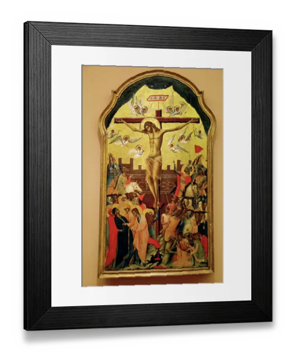 Framed Print : Byzantine Icon. Crucifixion. XIV century Framed Print : Byzantine Icon. Crucifixion. XIV century