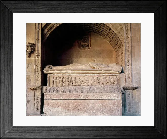 Framed Print : Gothic art. Mausoleum of Diego Lopez de Haro and the coffin Framed Print : Gothic art. Mausoleum of Diego Lopez de Haro and the coffin