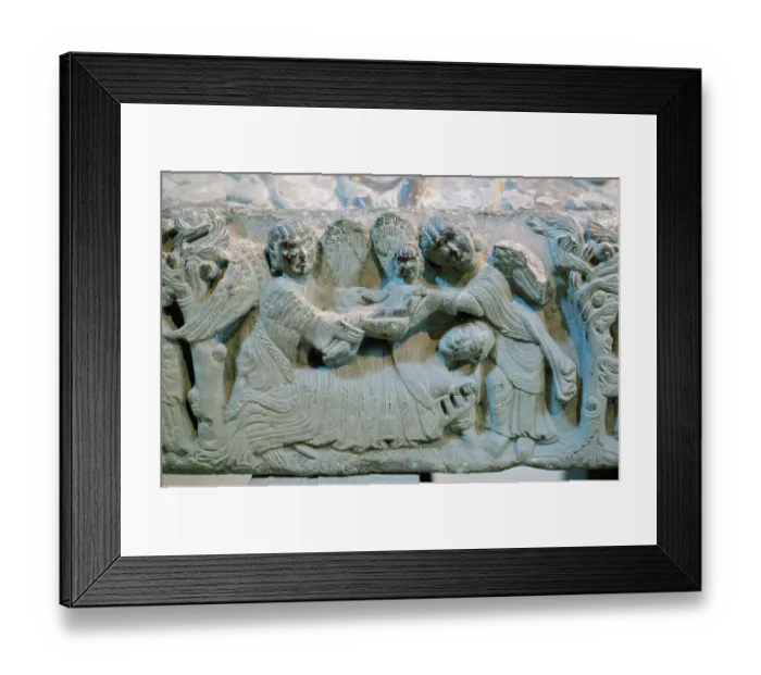 Framed Print : Blanche of Navarre (1137-1156). Death of the Queen giving bi Framed Print : Blanche of Navarre (1137-1156). Death of the Queen giving bi