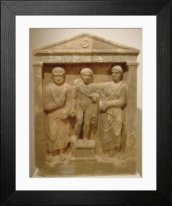 Framed Print : Funerary stele of Paramonos. Greece Framed Print : Funerary stele of Paramonos. Greece