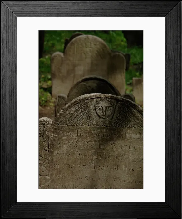 Framed Print : Old Granary Burying Ground cemetery. Tomb. Boston. Massachus Framed Print : Old Granary Burying Ground cemetery. Tomb. Boston. Massachus