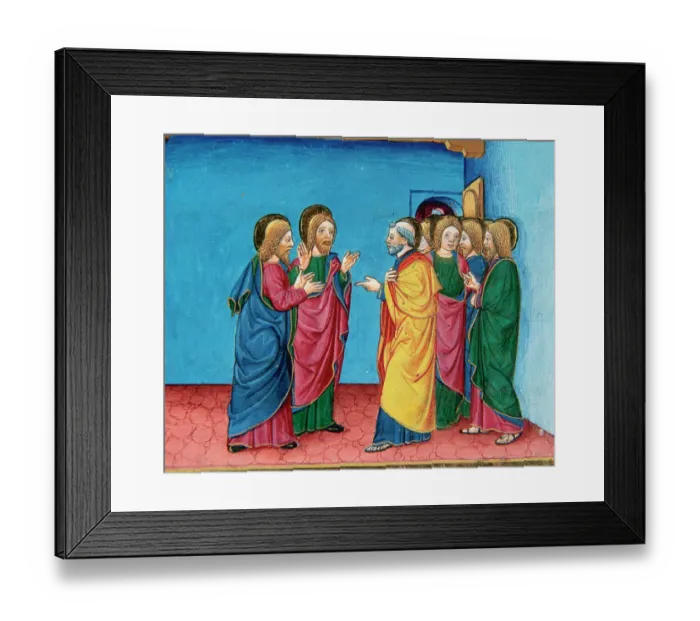 Framed Print : The disciples are convinced the Jesus is dead. Codex of Pred Framed Print : The disciples are convinced the Jesus is dead. Codex of Pred